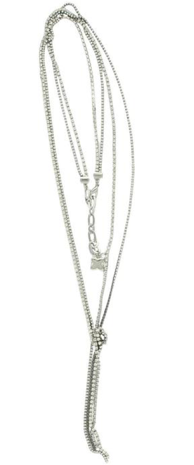 Pave Crystal Drop Necklace